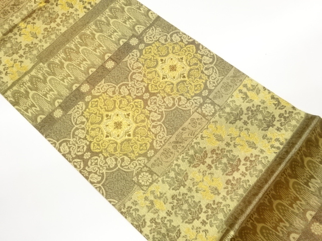 JAPANESE FUKURO OBI / WOVEN FLOWER CREST